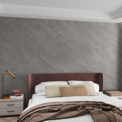 3D Light Grey Concrete Peel-and-Stick Wallpaper, Faux Cement Wall Covering