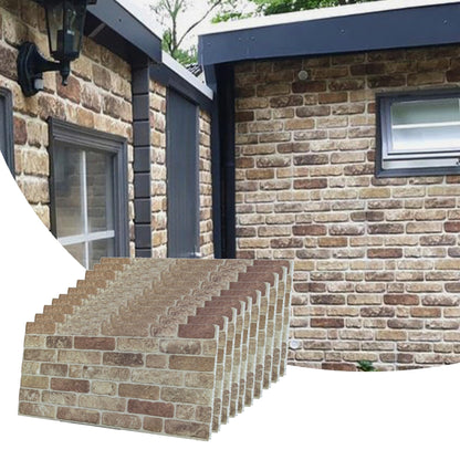3D Faux Brick Wall Panels, Stone-Look Wall Cladding for Interior Spaces