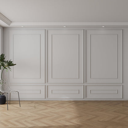 Peel-and-Stick Wainscoting Wall Molding Kit for Interior Accent Walls