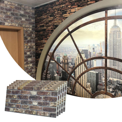 3D Faux Brick Wall Panels, Stone-Look Wall Cladding for Interior Spaces
