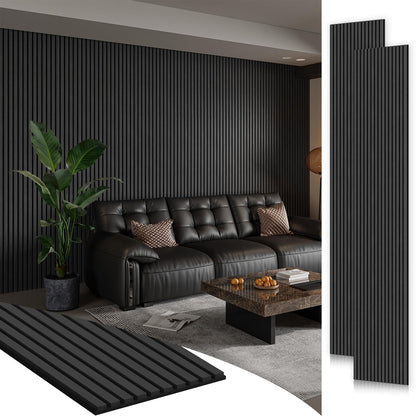 Soundproof Wood Slat Wall Panels, 106" × 20.5"