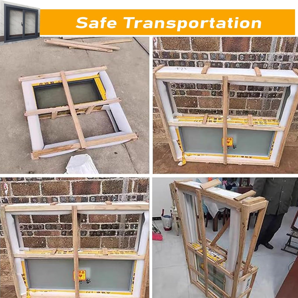 White Horizontal Sliding Window 45×25" with Tempered Glass, Durable & Stylish for Sheds or Bathrooms