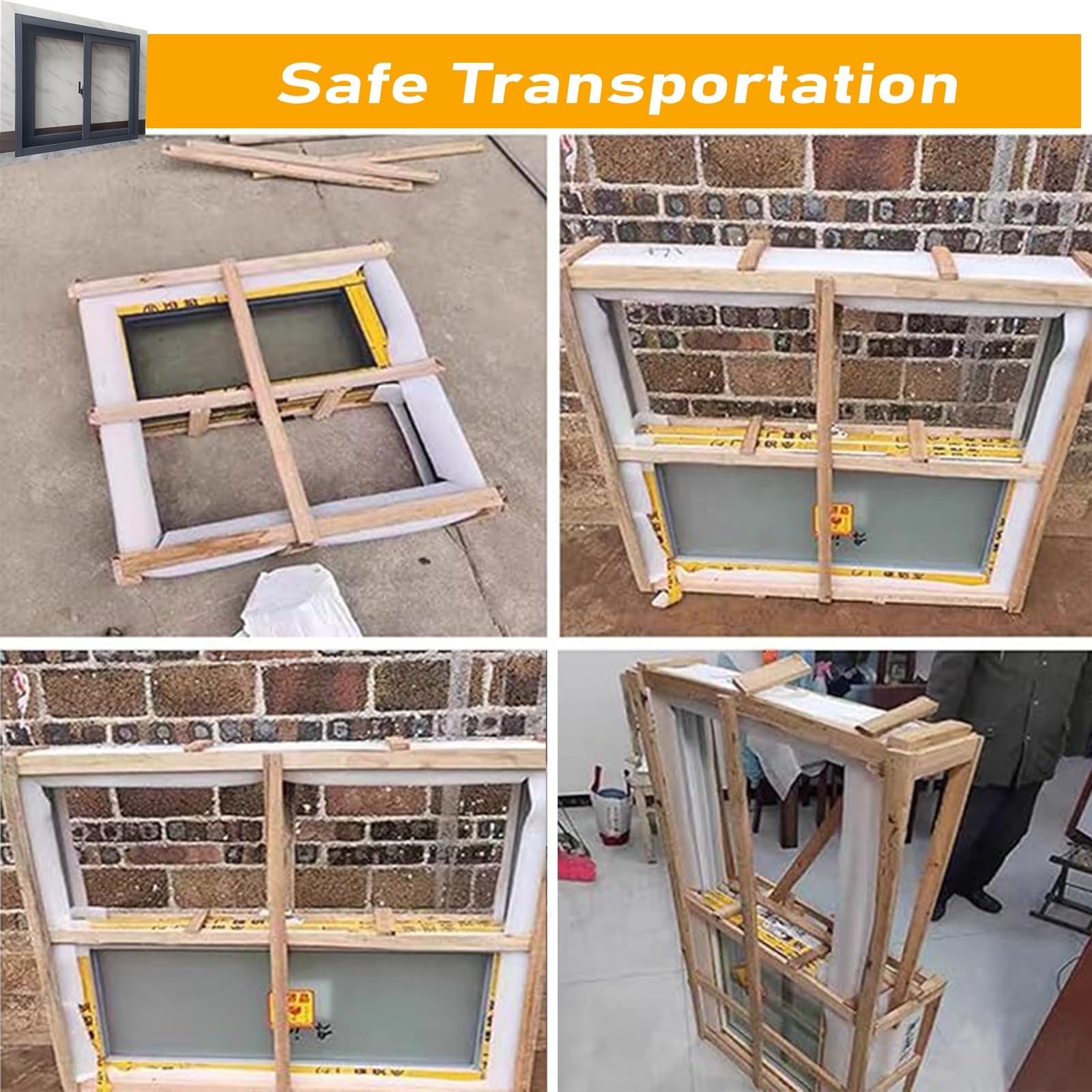 White Horizontal Sliding Window 45×25" with Tempered Glass, Durable & Stylish for Sheds or Bathrooms