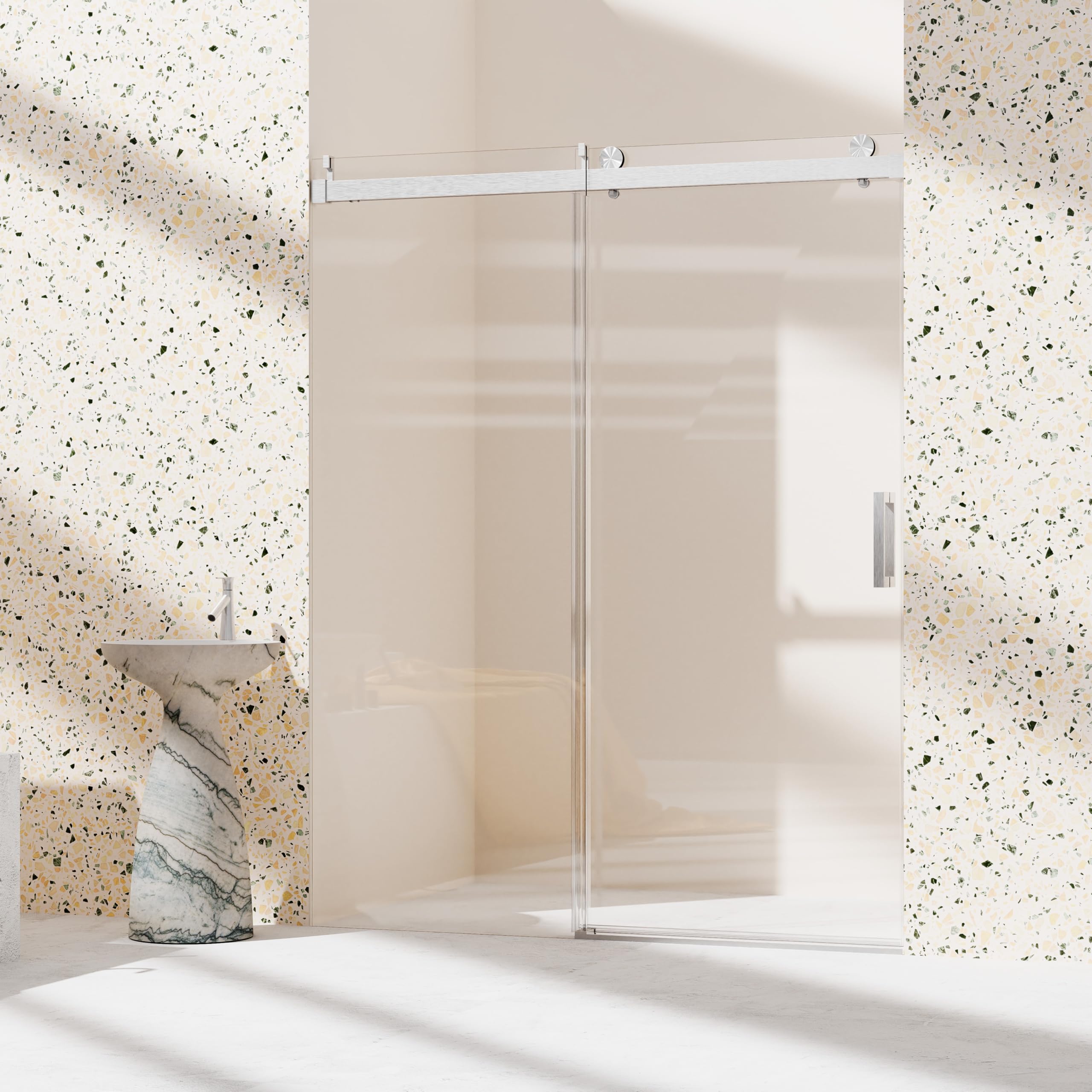 Glass Shower Door, Frameless or Sliding Option