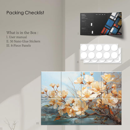 Acoustic Sound Absorbing Panels, Wall Art with Nano Glue for Home Studio & Office