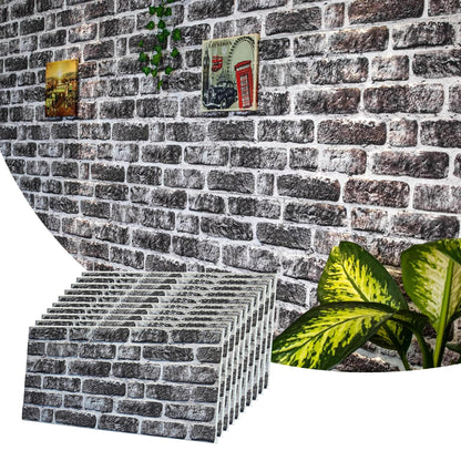 3D Faux Brick Wall Panels, Stone-Look Wall Cladding for Interior Spaces