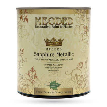 Sapphire Metallic Paint, Water-Based Finish for Interior & Exterior Surfaces