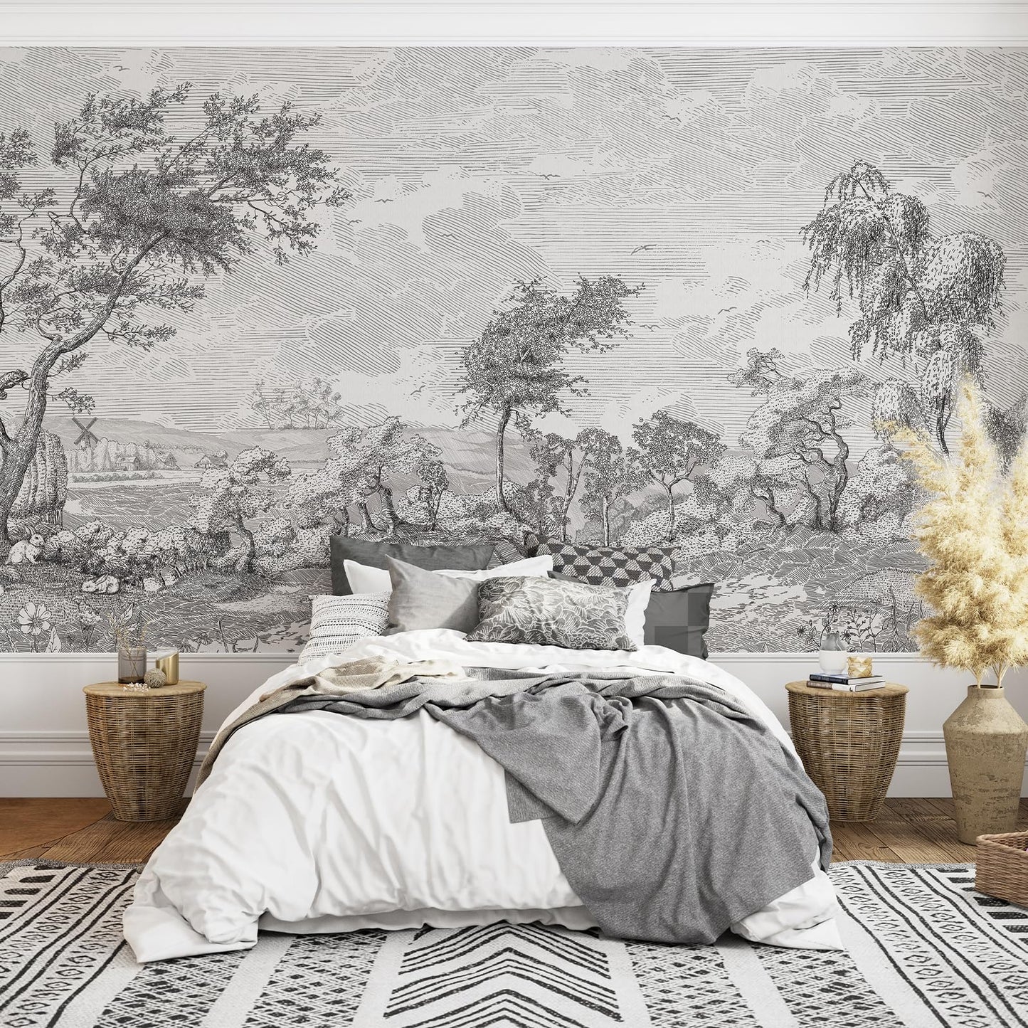 Large Peel-and-Stick Forest Tree Wall Mural