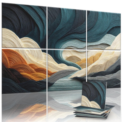 Acoustic Sound Absorbing Panels, Wall Art with Nano Glue for Home Studio & Office