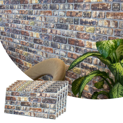 3D Faux Brick Wall Panels, Stone-Look Wall Cladding for Interior Spaces