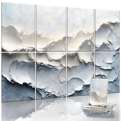 Acoustic Sound Absorbing Panels, Wall Art with Nano Glue for Home Studio & Office