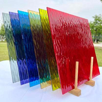 Mosaic Stained Glass Sheets 12" × 12", 6-Pack Assorted Colors for DIY Crafts & Art Projects