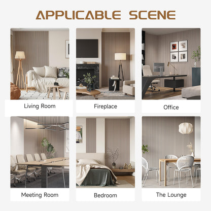Wood Slat Wall Panels, Decorative Acoustic Accent Slats