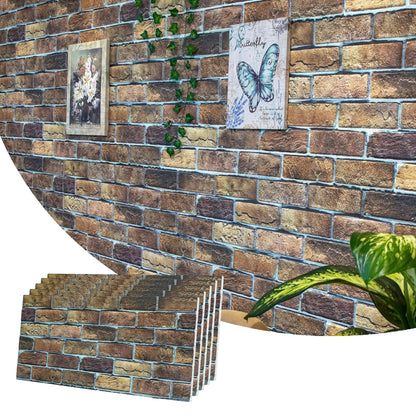 3D Faux Brick Wall Panels, Stone-Look Wall Cladding for Interior Spaces