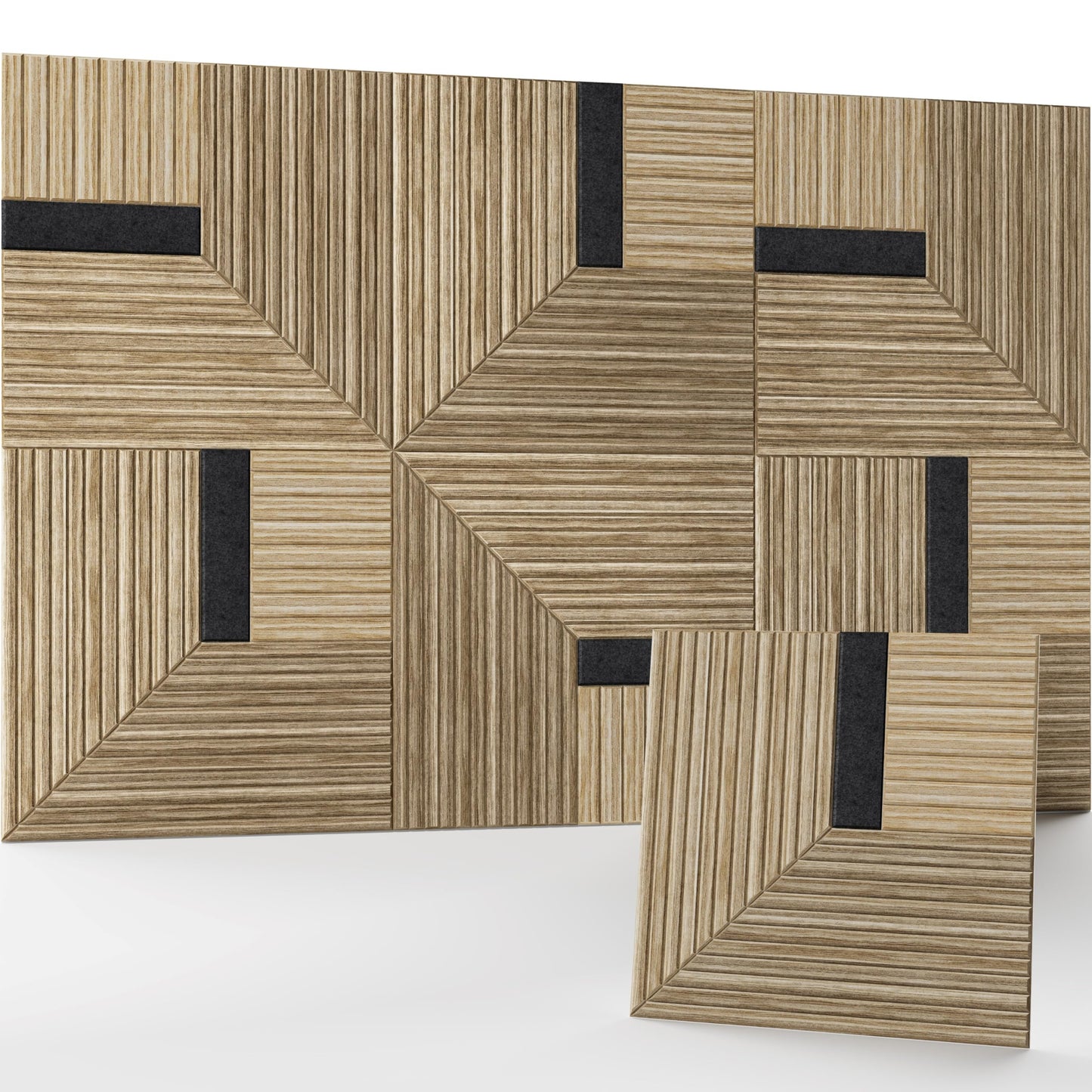 Acoustic Sound Absorbing Panels, Wall Art with Nano Glue for Home Studio & Office