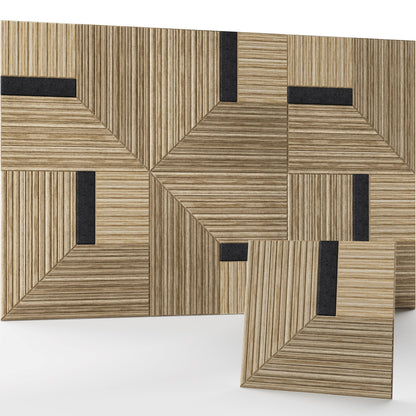 Acoustic Sound Absorbing Panels, Wall Art with Nano Glue for Home Studio & Office