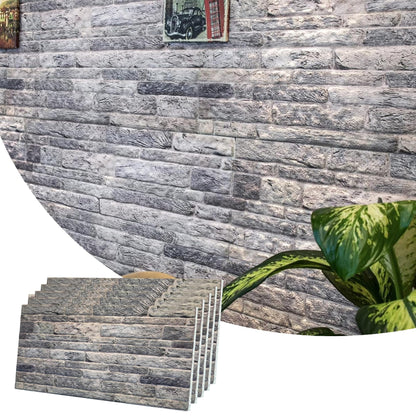 3D Faux Brick Wall Panels, Stone-Look Wall Cladding for Interior Spaces
