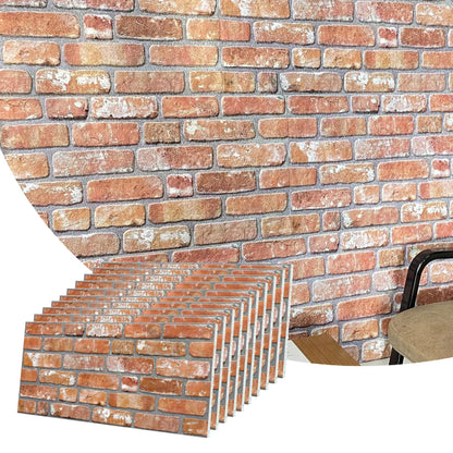 3D Faux Brick Wall Panels, Stone-Look Wall Cladding for Interior Spaces