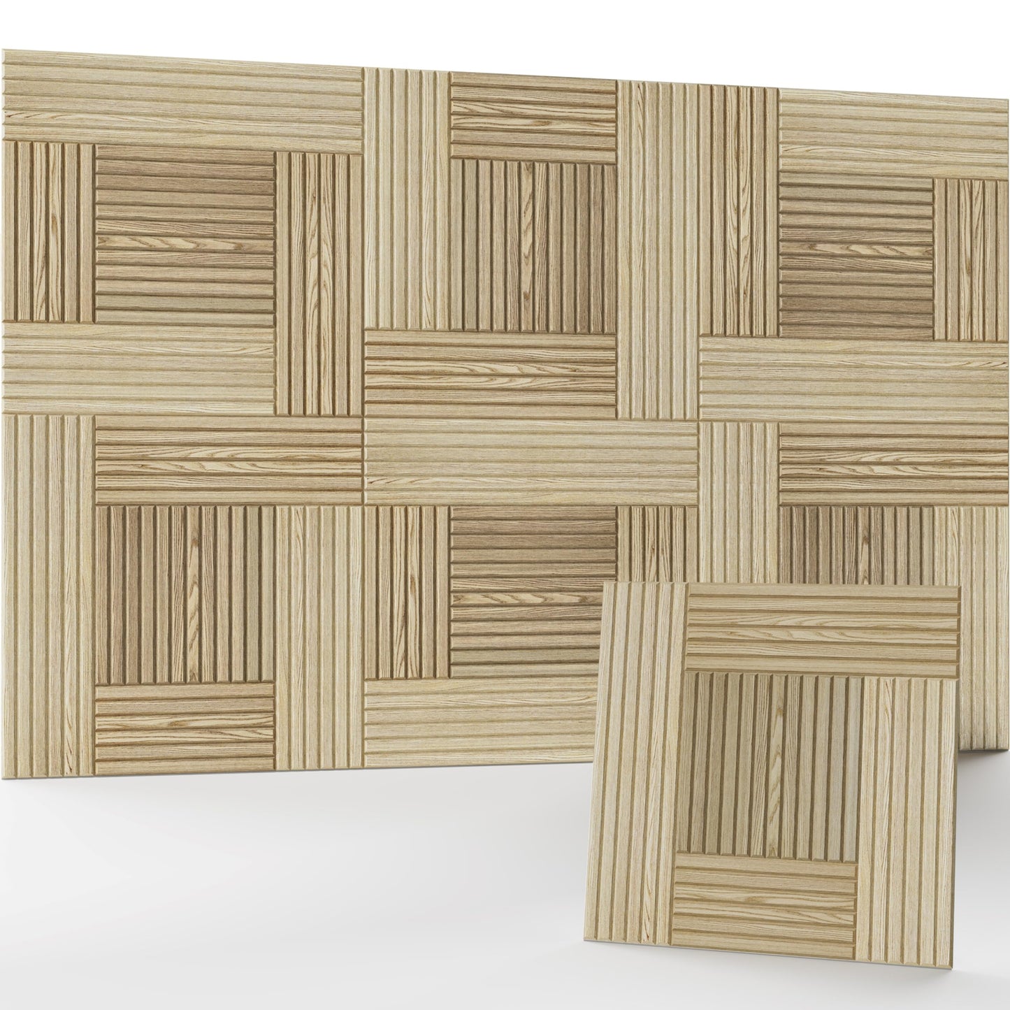 Acoustic Sound Absorbing Panels, Wall Art with Nano Glue for Home Studio & Office