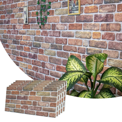 3D Faux Brick Wall Panels, Stone-Look Wall Cladding for Interior Spaces