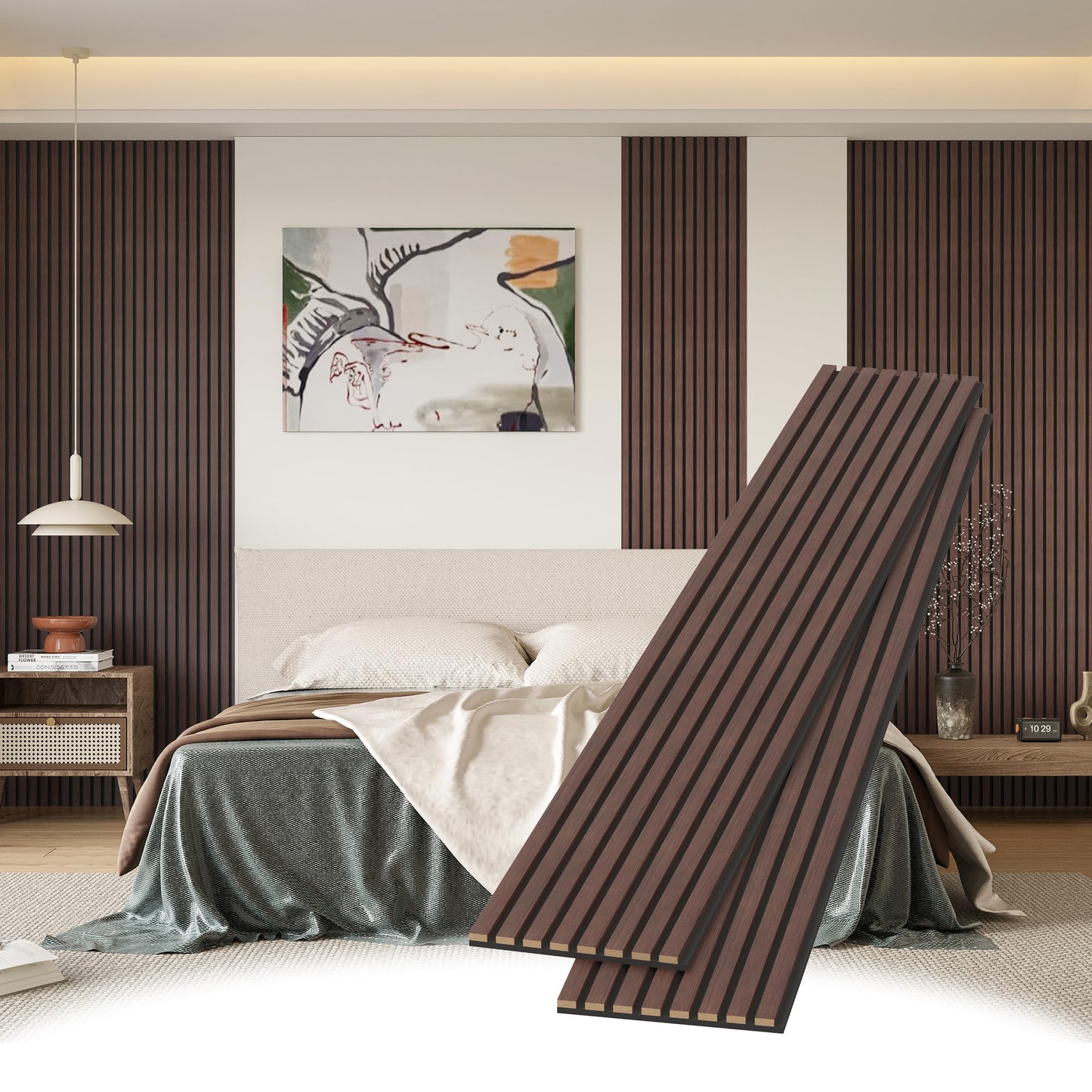 Wood Slat Wall Panels, Decorative Acoustic Accent Slats