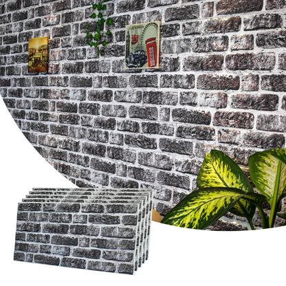 3D Faux Brick Wall Panels, Stone-Look Wall Cladding for Interior Spaces